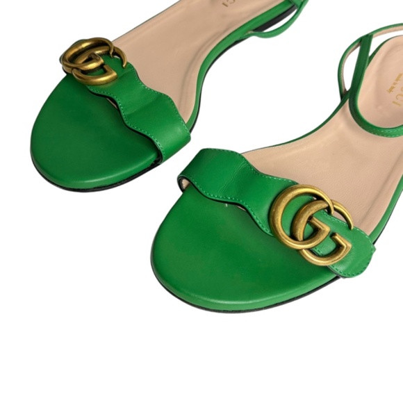 Authentic Gucci Sandals Shamarock Green Size 36 - Picture 3 of 9